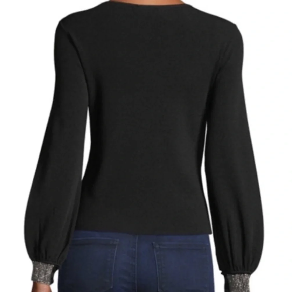 NWT MILLY Rhinestone-Cuff Pullover - Picture 5 of 6